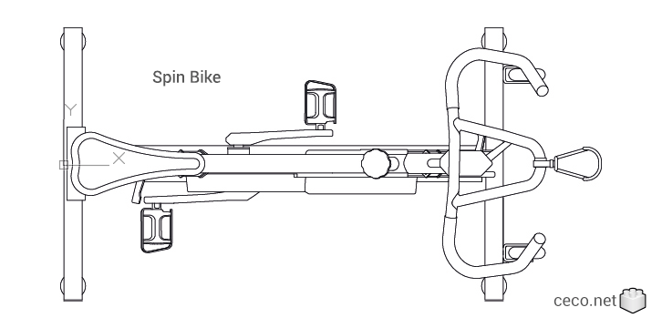 autocad drawing Spin Bike o Indoor Cycling Bike in Equipment, Sports Gym Fitness autocad drawing Spin Bike o Indoor Cycling Bike in Equipment, Sports Gym Fitness
