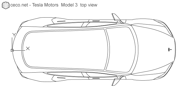 autocad drawing Tesla Model 3, Tesla inc cars top in Vehicles, Cars