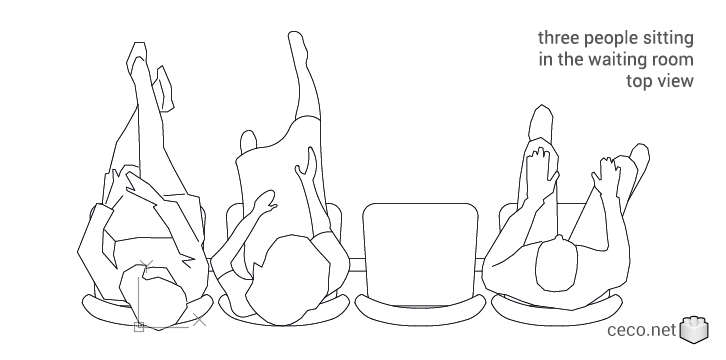 autocad drawing three people sitting waiting in the waiting room in People, Family & Groups autocad drawing three people sitting waiting in the waiting room in People, Family & Groups