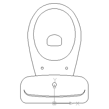 autocad drawing Toilet 1 in kitchen & bathroom