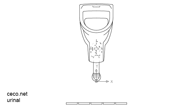 autocad drawing urinal male restroom in kitchen & bathroom
