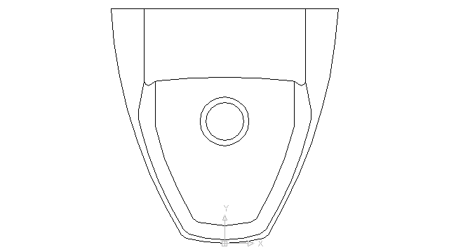autocad drawing urinal public toilet wc white top view in Bathrooms Detail
