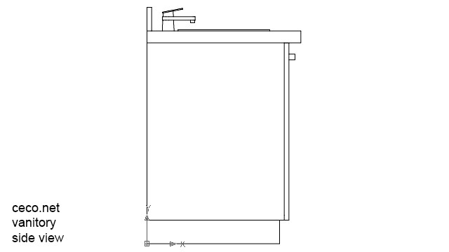 Autocad Drawing Vanity Furniture Cabinet Unit Dwg - Bathroom Vanity Elevation Cad Block